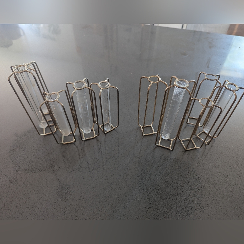 vintage But Vases Gold Glass Vase Set